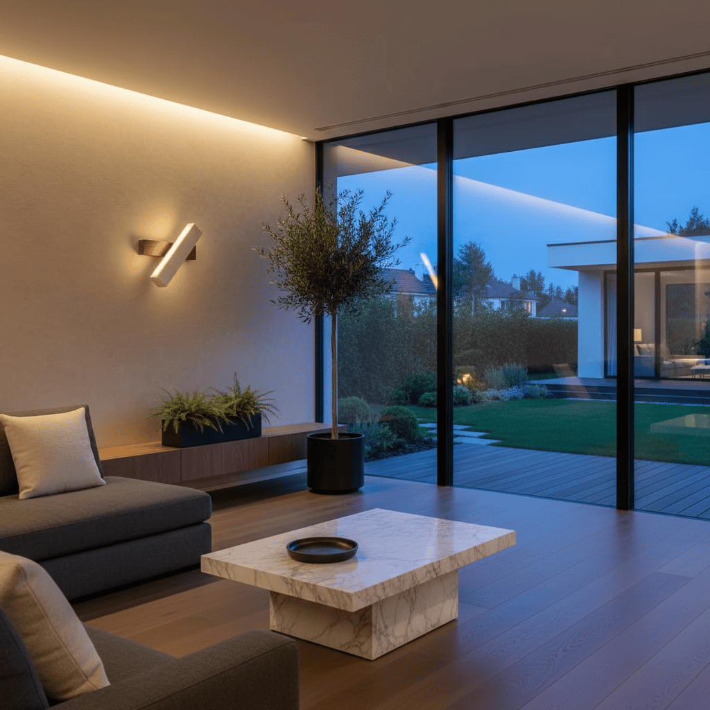 Applique Murale Travertin Barre LED Rotative