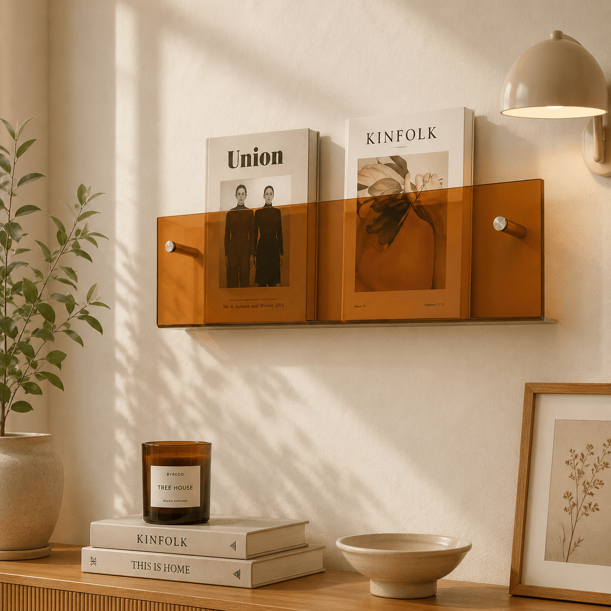 Porte Livre Mural Transparent