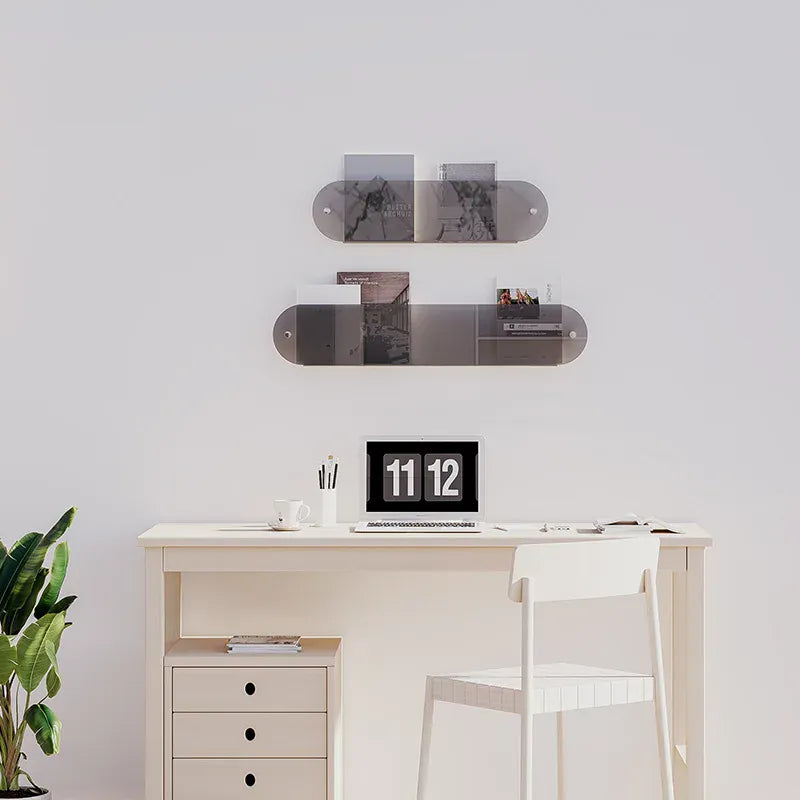 Porte Livre Mural Transparent Circulaire