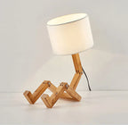 Lampe de Chevet Bois Design Robot
