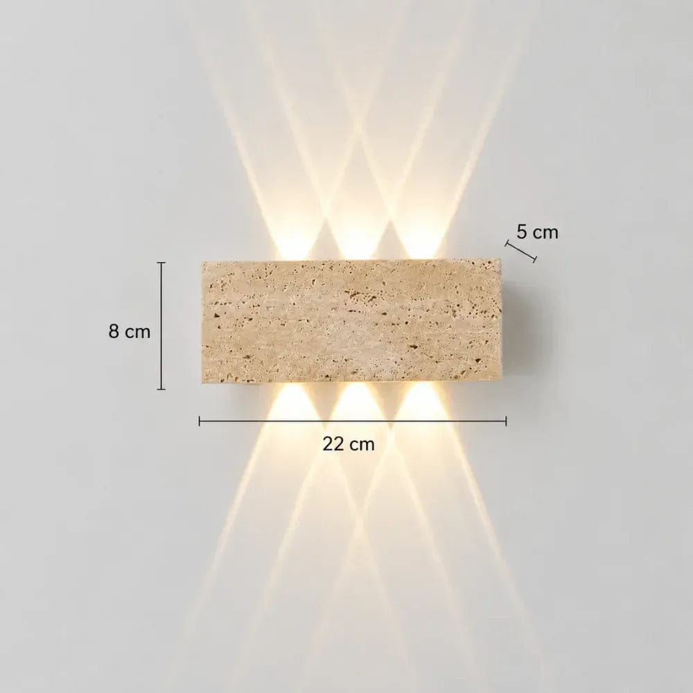 Applique Murale LED Travertin Rectangulaire