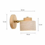Applique Murale Spot Orientable Travertin Bois