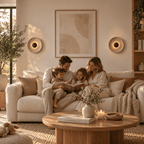Applique Murale Travertin Design Halo Lumineux