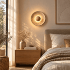 Applique Murale Travertin Design Halo Lumineux