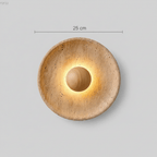 Applique Murale Travertin Design Halo Lumineux