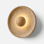 Applique Murale Travertin Design Halo Lumineux