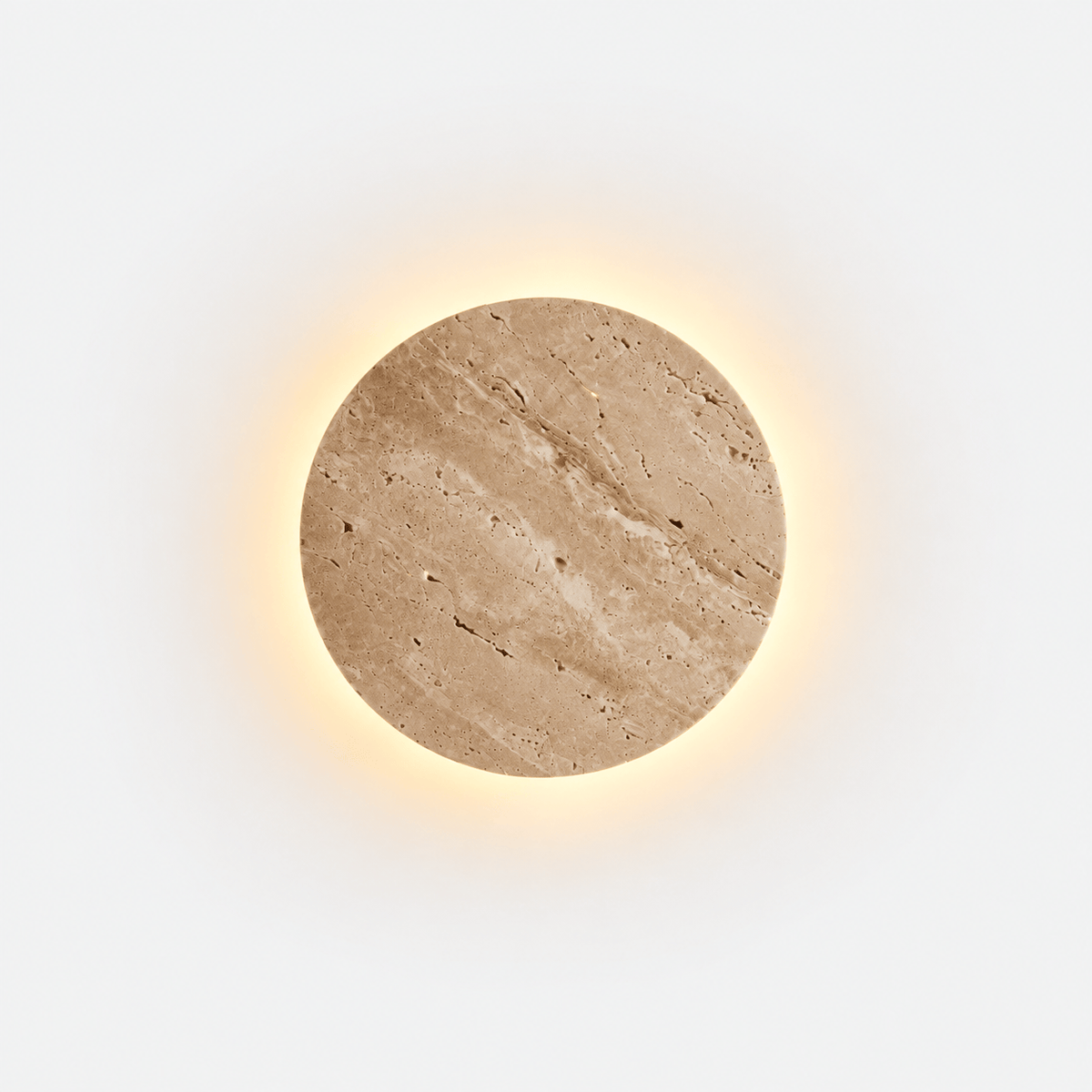 Applique Murale Travertin Ronde LED Halo