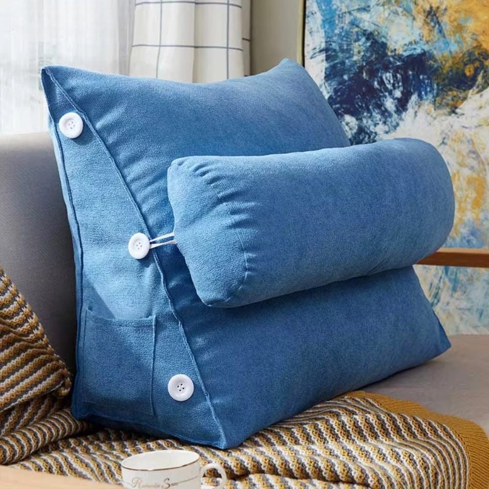 Coussin Triangulaire Bleu Clair