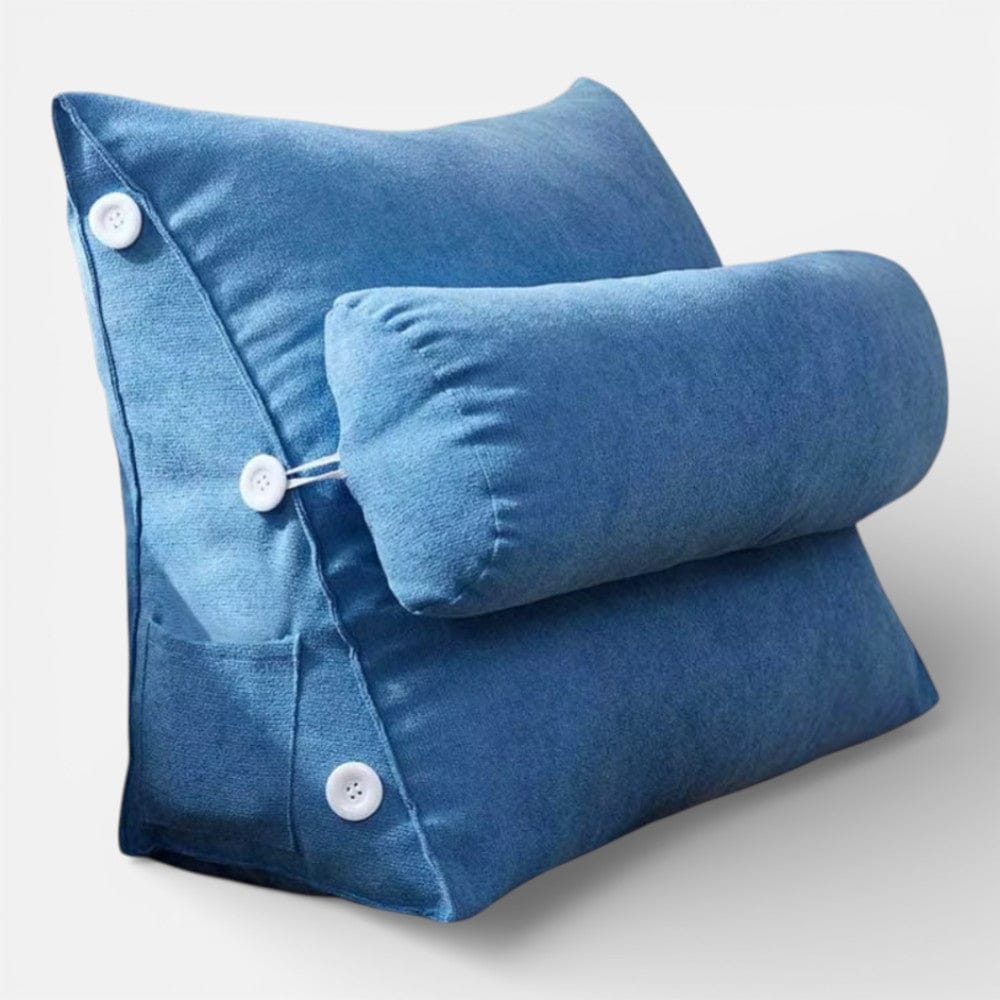 Coussin Triangulaire Bleu Clair
