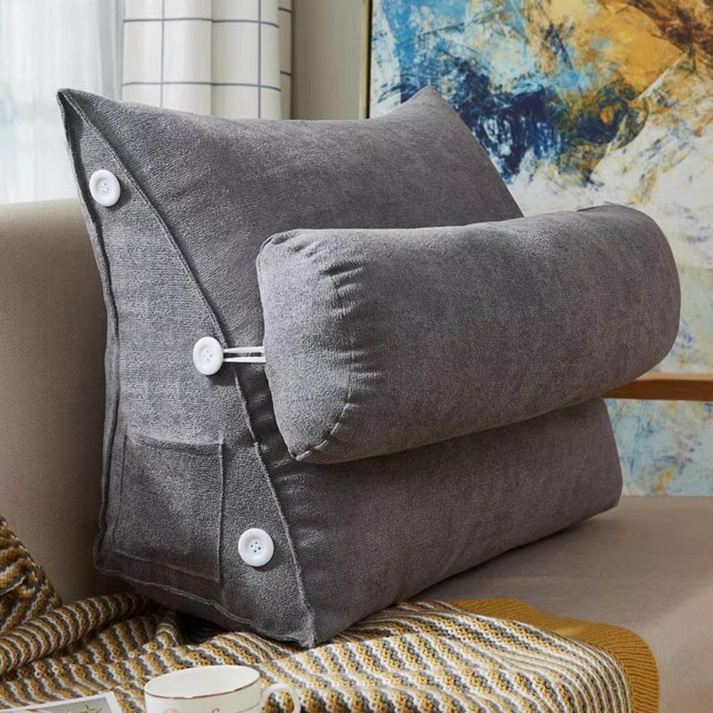 Coussin Triangulaire Gris