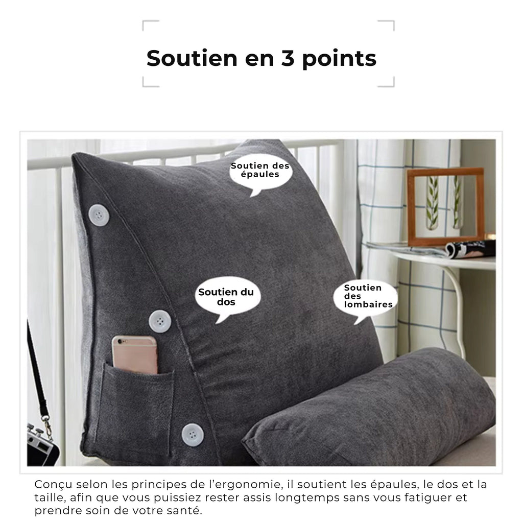 Coussin Triangulaire Jaune