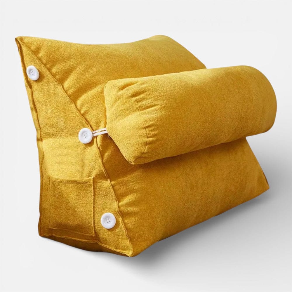Coussin Triangulaire Jaune