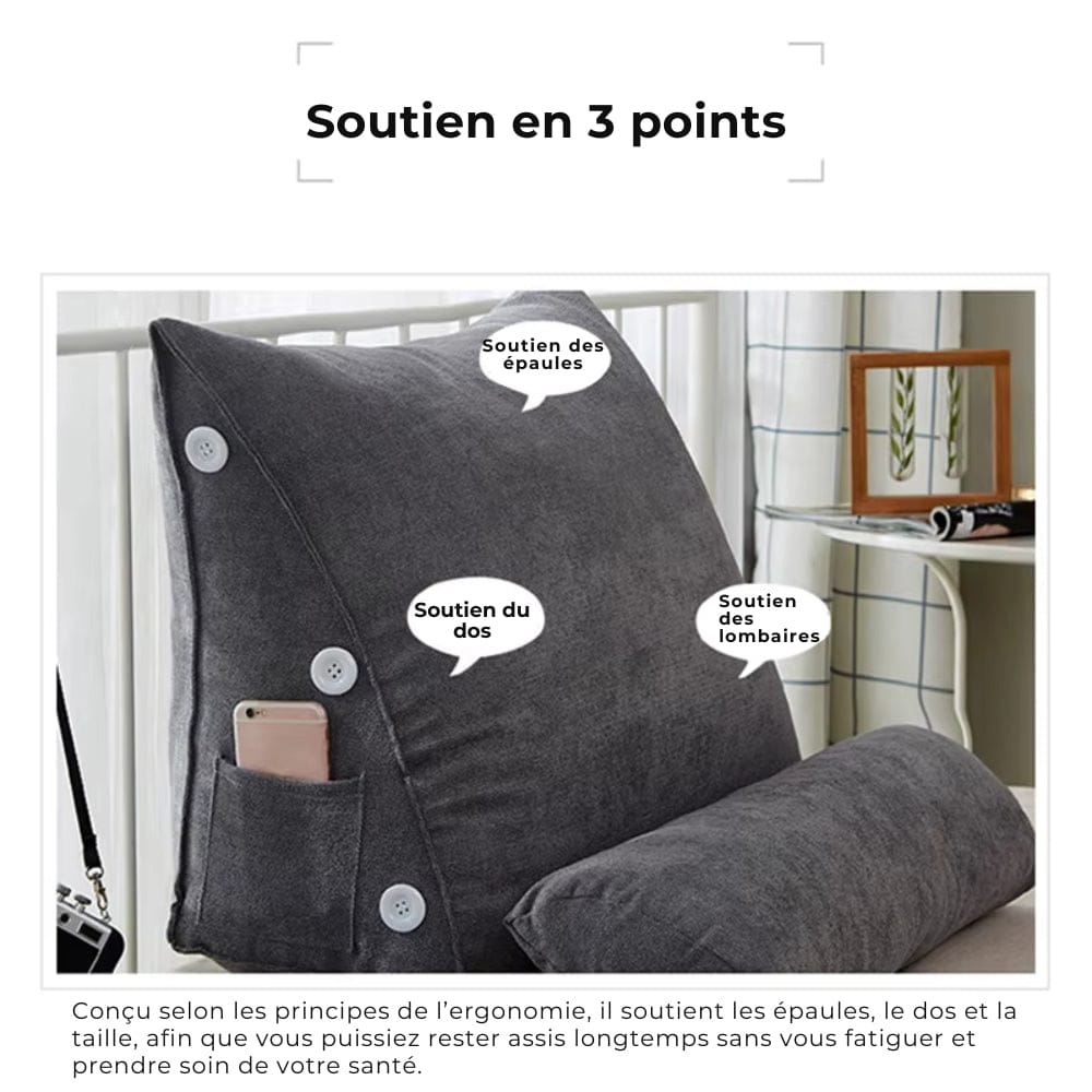 Coussin Triangulaire Noir