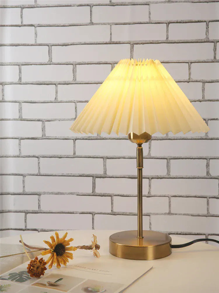 Lampe de Chevet Abat Jour Plissé