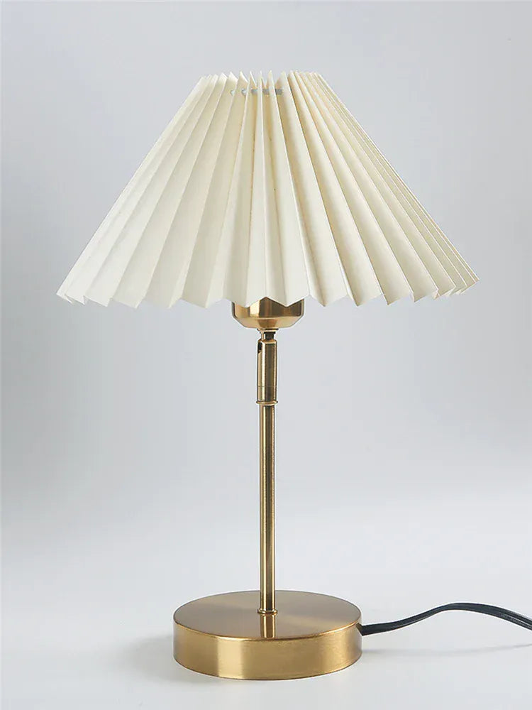 Lampe de Chevet Abat Jour Plissé