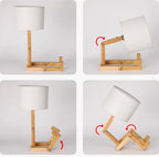 Lampe de Chevet Bois Design Robot