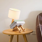 Lampe de Chevet Bois Design Robot