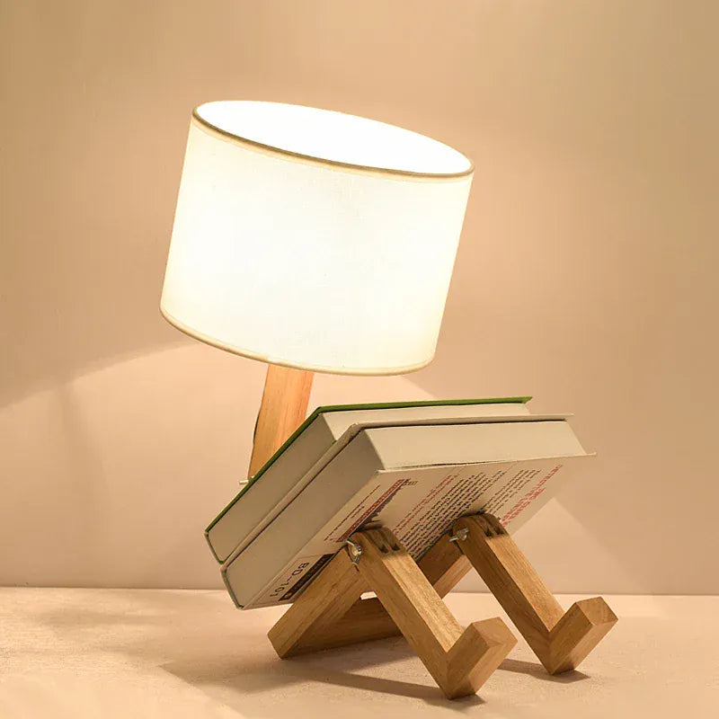 Lampe de Chevet Bois Design Robot