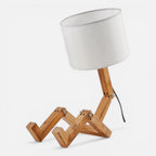 Lampe de Chevet Bois Design Robot
