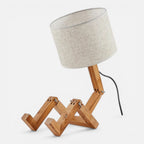 Lampe de Chevet Bois Design Robot