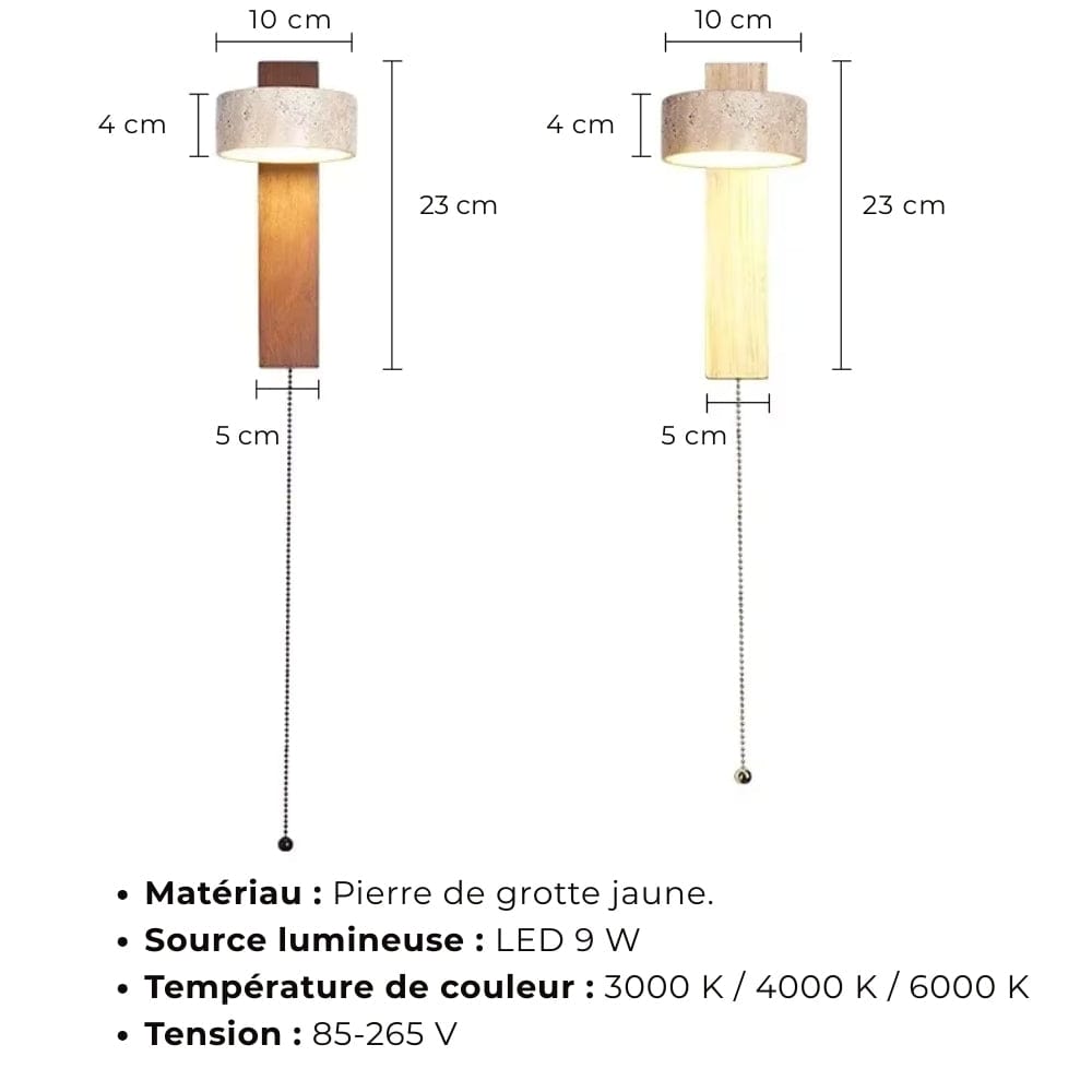 Lampe de Chevet Bois Scandinave