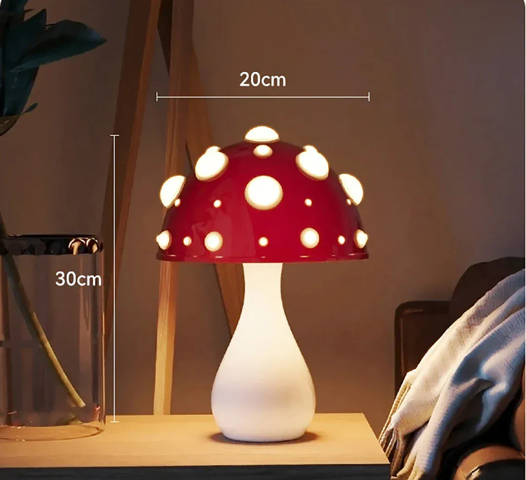 Lampe de Chevet Champignon Rouge
