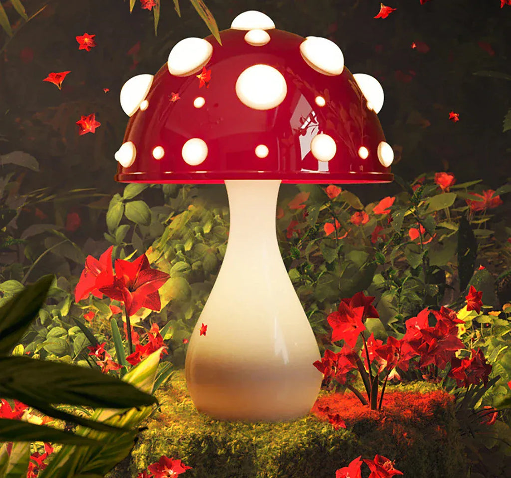 Lampe de Chevet Champignon Rouge