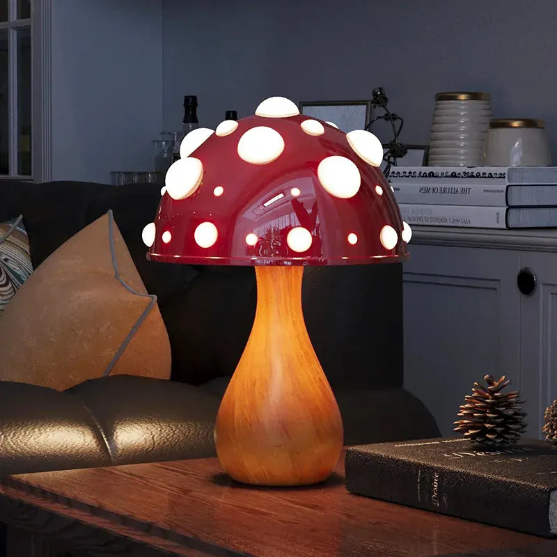 Lampe de Chevet Champignon Rouge