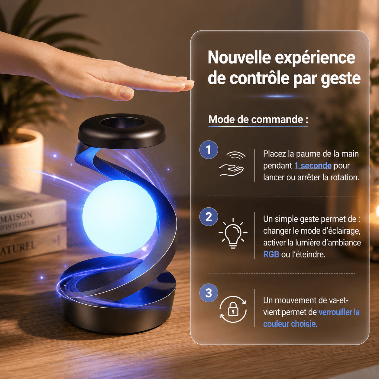 Lampe de Chevet Chargeur Induction