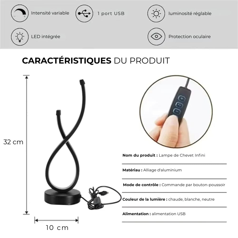 Lampe de Chevet Infini