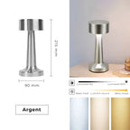 Lampe de Chevet Metal Argenté