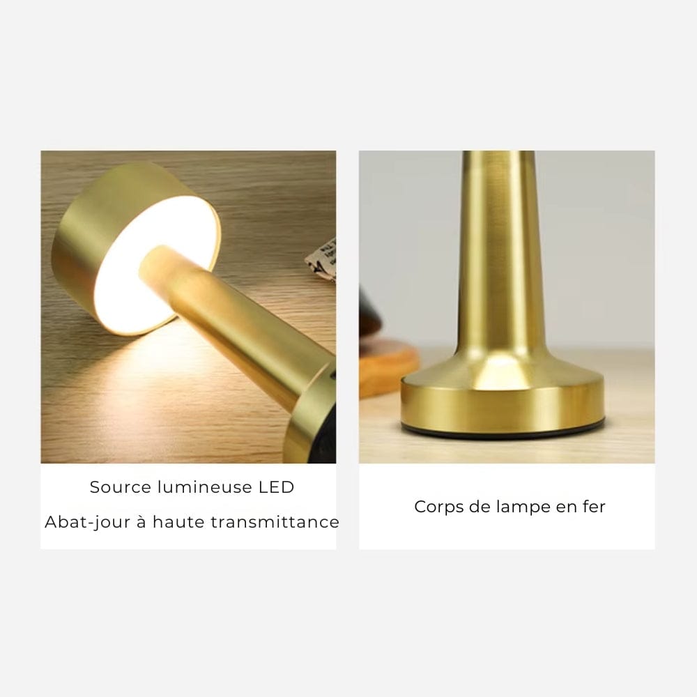 Lampe de Chevet Metal Doré