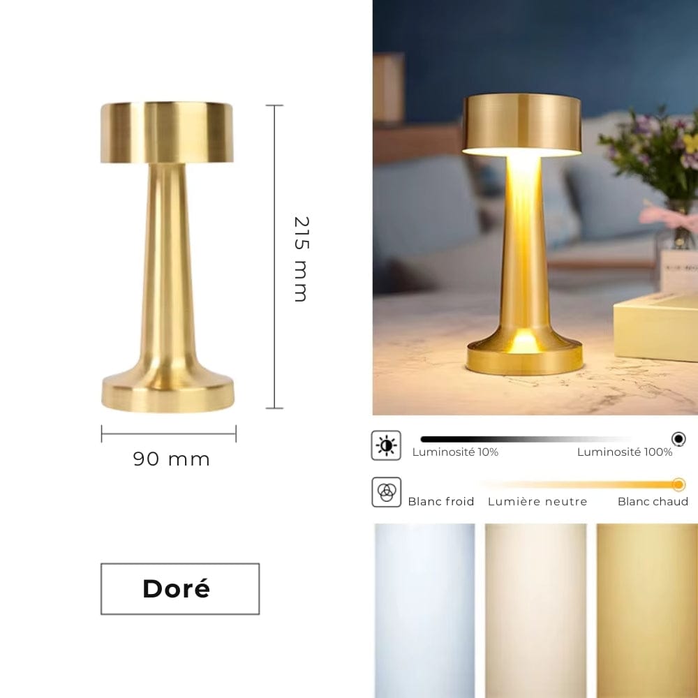 Lampe de Chevet Metal Doré