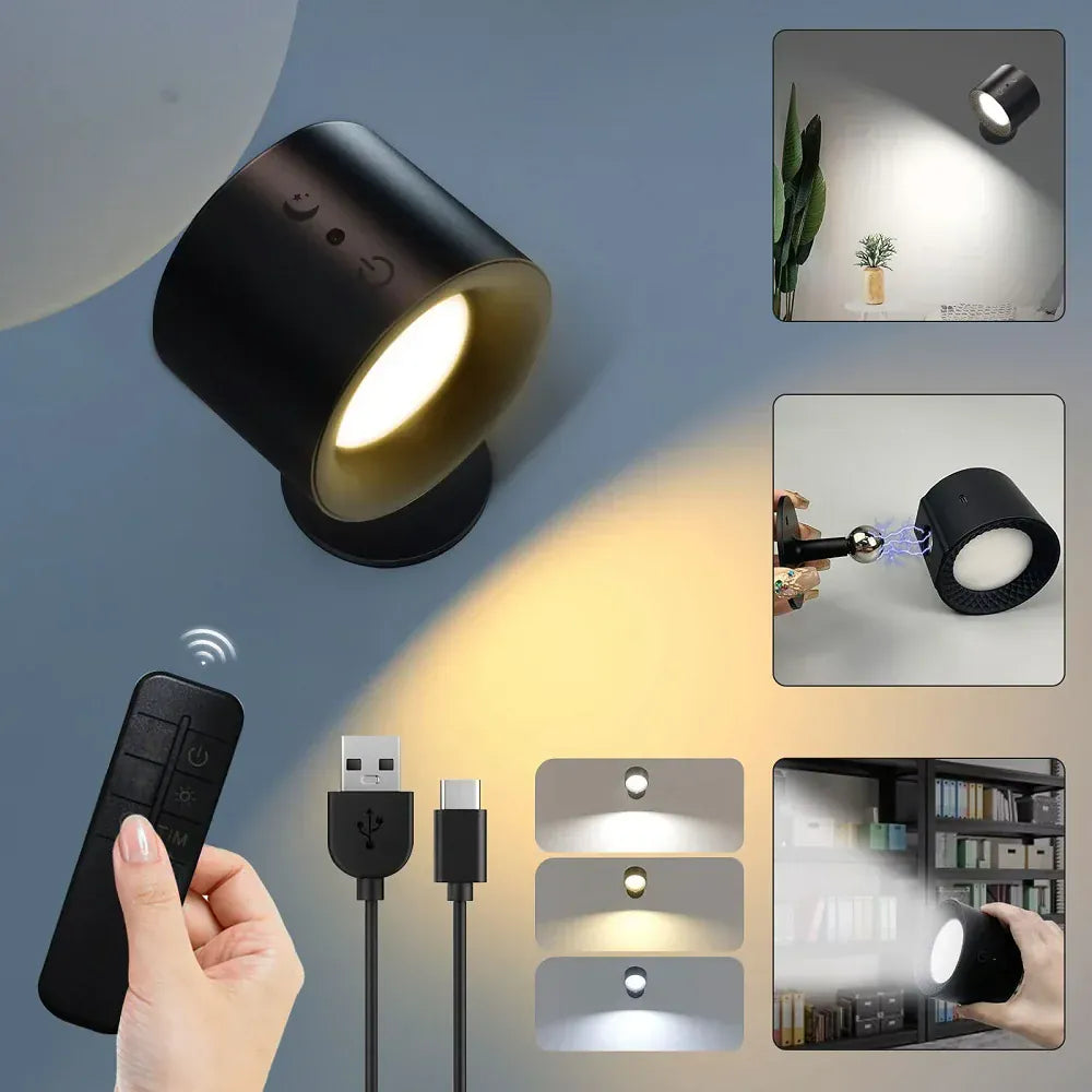 Lampe de Chevet Murale LED Rotative