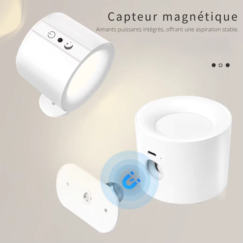 Lampe de Chevet Murale LED Rotative