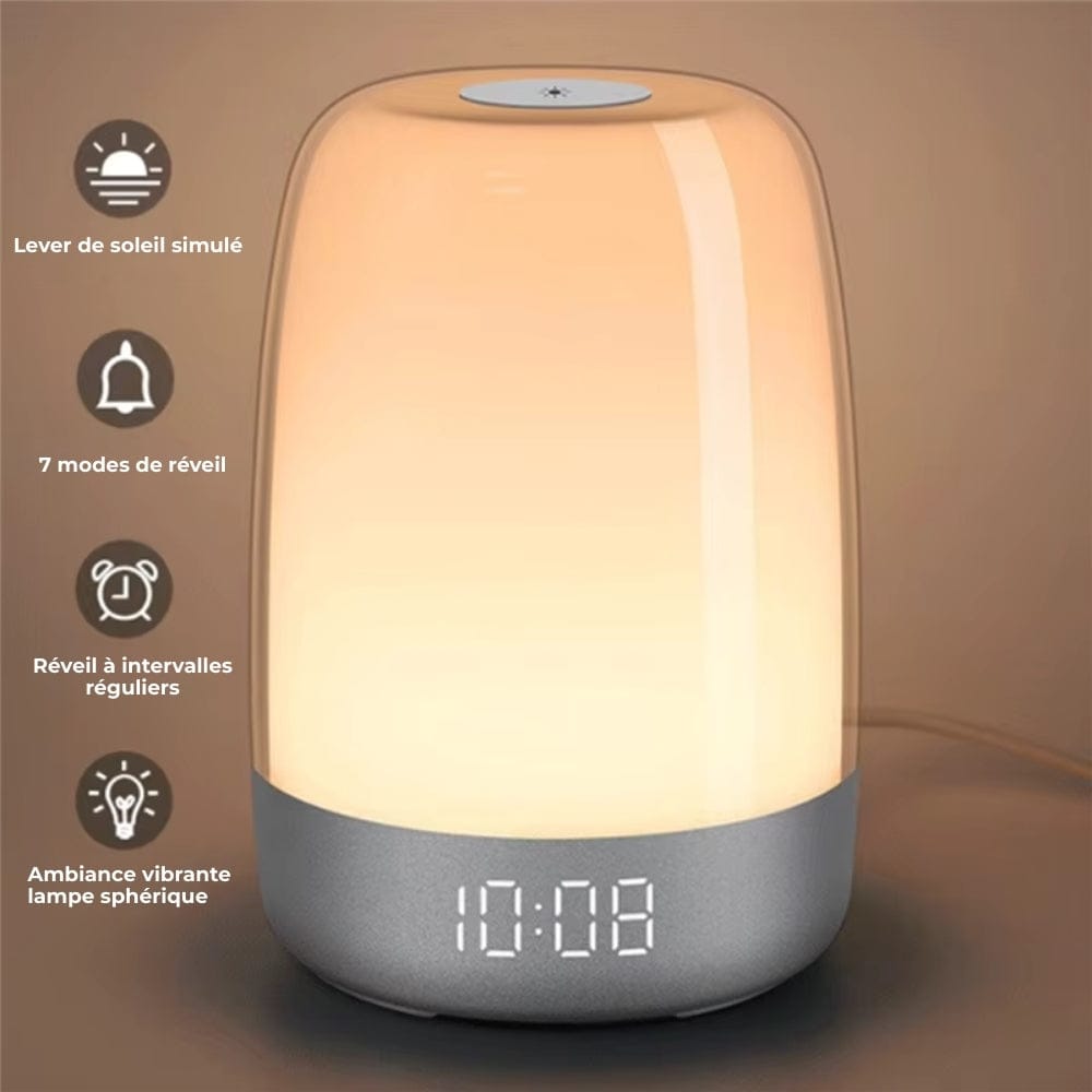 Lampe de Chevet Réveil Cylindrique