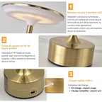 Lampe de Chevet Tactile Grise