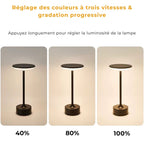 Lampe de Chevet Tactile Noire