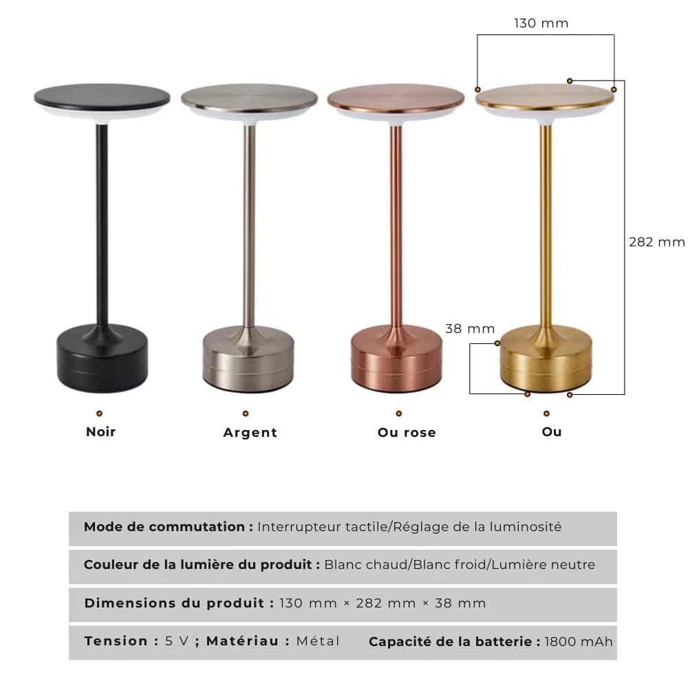 Lampe de Chevet Tactile Rose