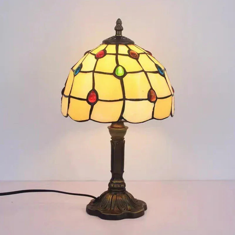 Lampe de Chevet Vitrail Ambre