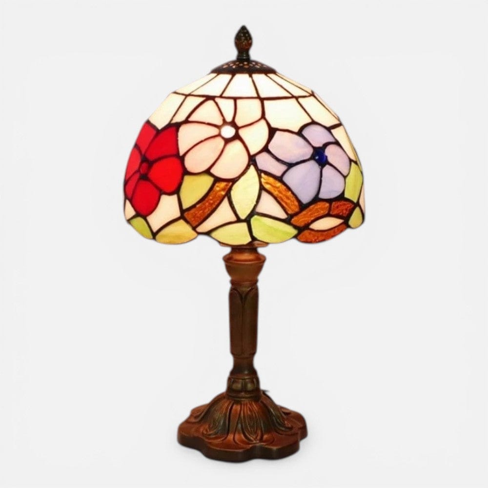 Lampe de Chevet Vitrail Bouquet Floral