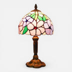 Lampe de Chevet Vitrail Cerisier Rose