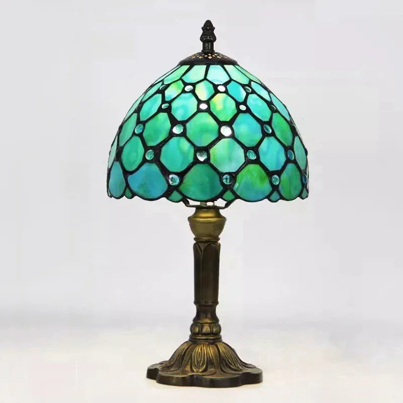 Lampe de Chevet Vitrail Émeraude