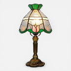 Lampe de Chevet Vitrail Fleur Rose