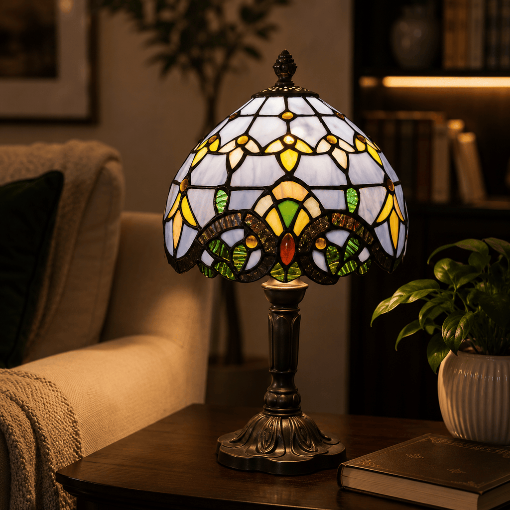 Lampe de Chevet Vitrail Glycine