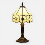 Lampe de Chevet Vitrail Ivoire