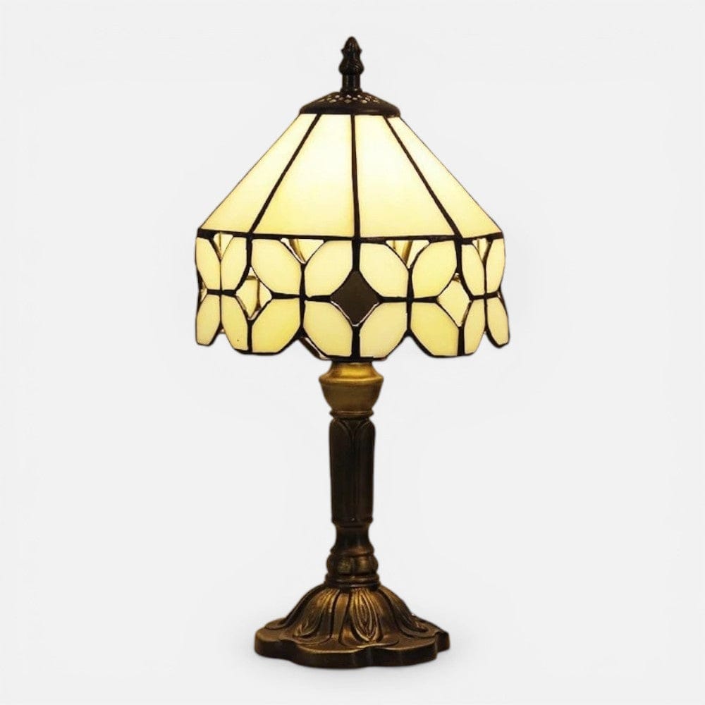 Lampe de Chevet Vitrail Ivoire