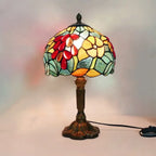 Lampe de Chevet Vitrail Jardin Floral