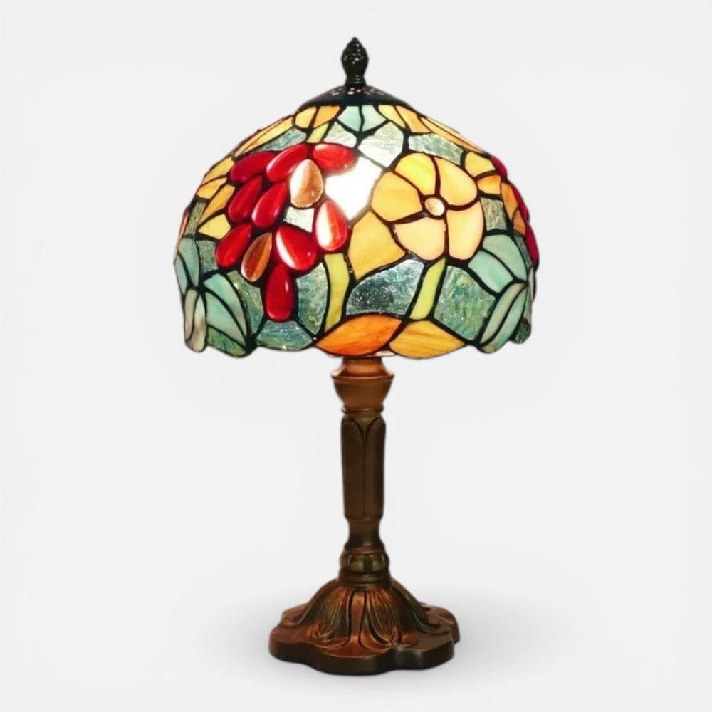 Lampe de Chevet Vitrail Jardin Floral