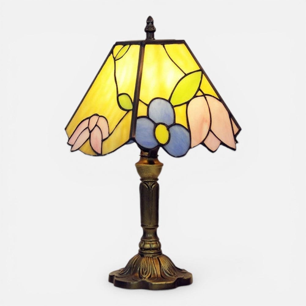 Lampe de Chevet Vitrail Printemps Jaune